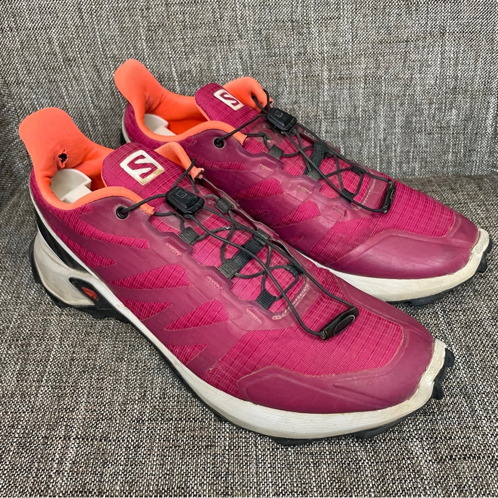 Salomon‎ Womens Supercross Cerise Pink Trail Running Shoes Size 9.5